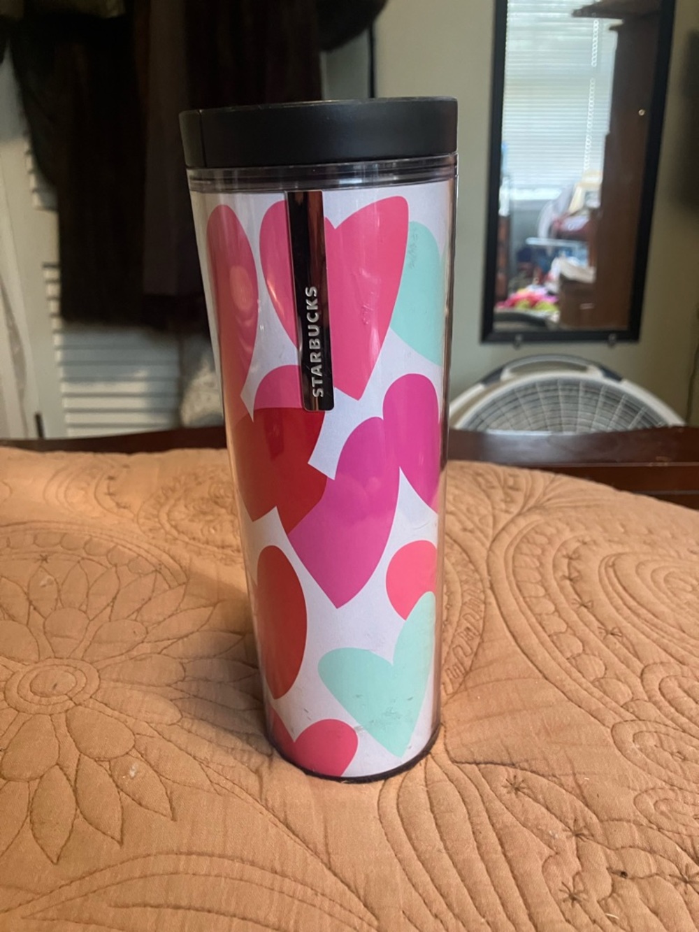 Starbucks Pink Heart Travel Tumbler